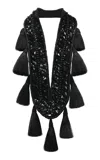 Johanna Ortiz Luxury Craft Beaded Statement Necklace In Black