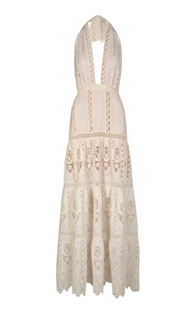 Johanna Ortiz Luz Tropical Maxi Dress In Ivory