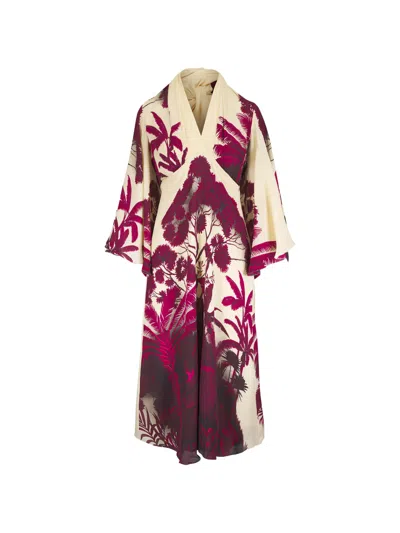 Johanna Ortiz Maiden Voyage Palm-print Midi Dress In Multi