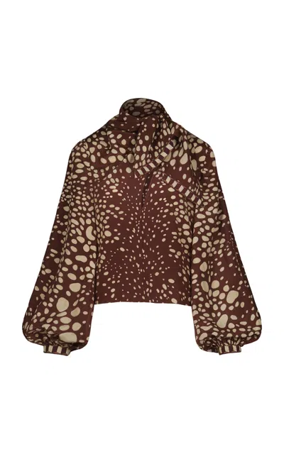 Johanna Ortiz Maps Of The South Silk-cotton Blouse In Multi
