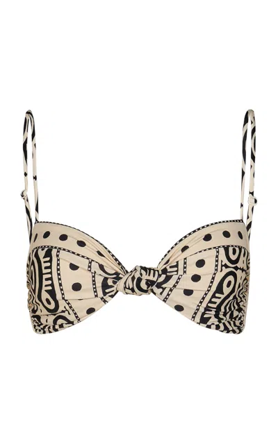 Johanna Ortiz Marina Bandana-print Bikini Top