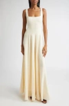 Johanna Ortiz Ecru Mariner Square Neck Maxi Dress In Neutral