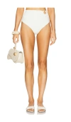 Johanna Ortiz Ecru Taita High Waist Bikini Bottoms In Ecru
