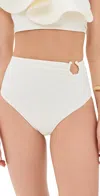 Johanna Ortiz Ecru Taita High Waist Bikini Bottoms In Ecru
