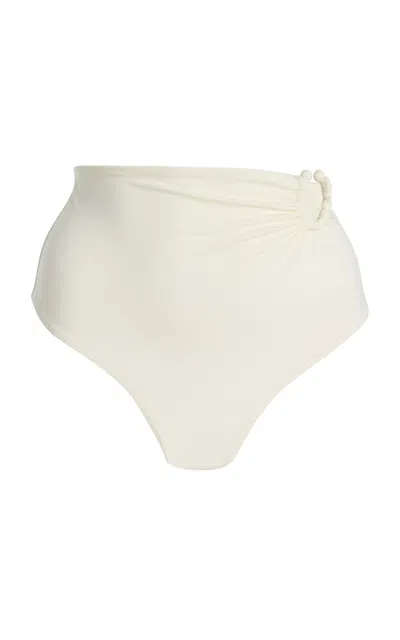 Johanna Ortiz Marinera Ring-detailed Bikini Bottom In Ivory