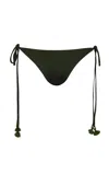 Johanna Ortiz Marinera Ring-detailed Bikini Bottom In Black,white