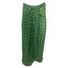 Johanna Ortiz Merecumbé Print Faux Wrap Maxi Skirt In Green Viscose In Green
