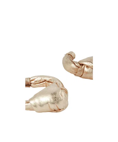 Johanna Ortiz Metallic Leather Earrings In Gold