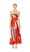 Johanna Ortiz Maxikleid Meteorito Del Mar In Red