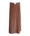 Johanna Ortiz Rainstorm Glittered Maxi Skirt In Brown