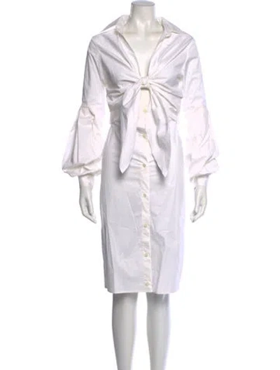 Pre-owned Johanna Ortiz Midi Length Dress In Neutral