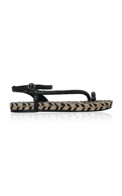 Johanna Ortiz Misteriosa Al Andar Leather Sandals In Black