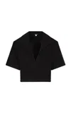 Johanna Ortiz Misty Hem Cotton T-shirt In Black