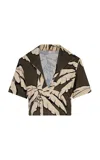 Johanna Ortiz Palms Misty Hem T-shirt In Salty Palms Green In Green