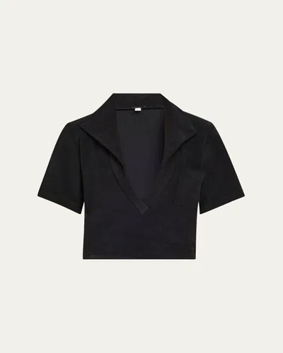 Johanna Ortiz Misty Hem T-shirt In Black
