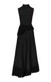 Johanna Ortiz Momentum Fringed Maxi Dress In Black