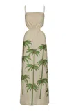 Johanna Ortiz Mood Printed Cotton-blend Maxi Dress In Ivory