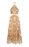 Johanna Ortiz Morning Groove Maxi Dress In Brown