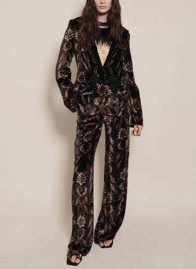 Johanna Ortiz Mountain Valley Jacket In Black/sand In Multi