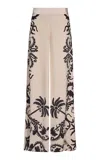 Johanna Ortiz Musical Silk Wide-leg Pants In Print