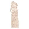 Johanna Ortiz Mysteriosoul Floral One Shoulder Tier Maxi Dress In Beige