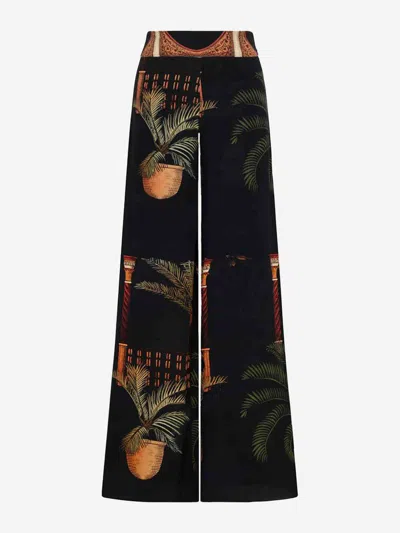 Johanna Ortiz Enigmatic Motif Pants In Black