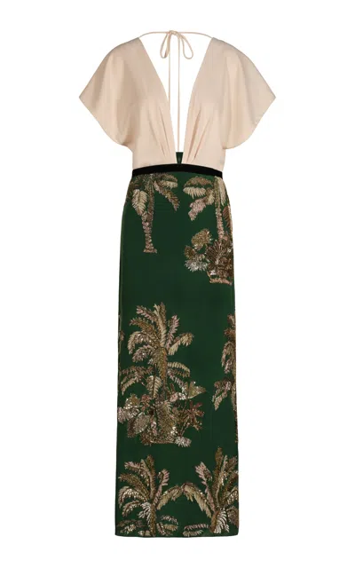 Johanna Ortiz Night Steps Silk Maxi Dress