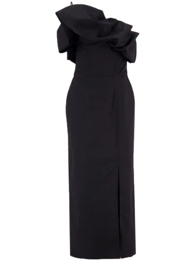 Johanna Ortiz Noche Habanera Maxi Dress In Black