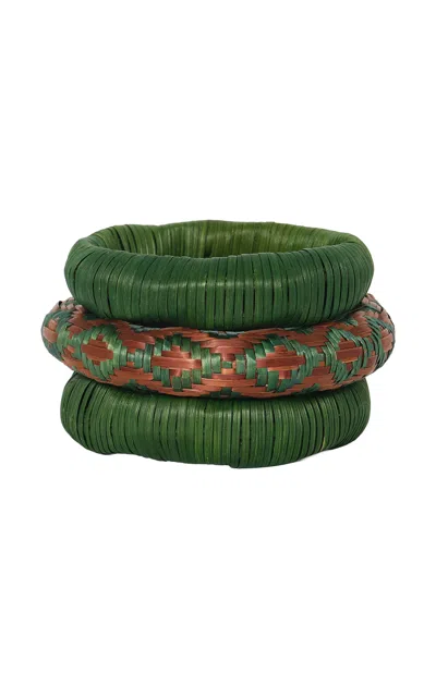 Johanna Ortiz Nomad Queen Bangles In Green