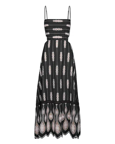 Johanna Ortiz Nostalgica Midi Dress In Multi