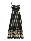 Johanna Ortiz Nostalgica Midi Dress In Black