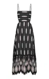 Johanna Ortiz Nostálgica Midi Dress In Black,white