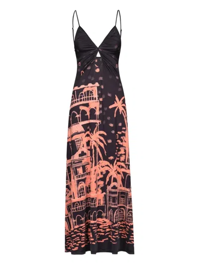 Johanna Ortiz Nuestra Tierra Cut-out Printed Maxi Dress In Multi