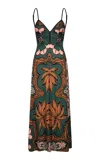 Johanna Ortiz Nuestra Tierra Printed Maxi Dress In Green