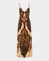 Johanna Ortiz Nuestra Tierra Printed Stretch Jersey Slipdress In Neutrals