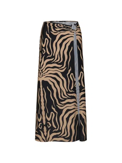 Johanna Ortiz Nuevo Destino Midi Skirt In Black