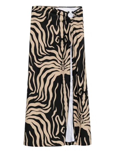 Johanna Ortiz Nuevo Destino Midi Skirt In Multi