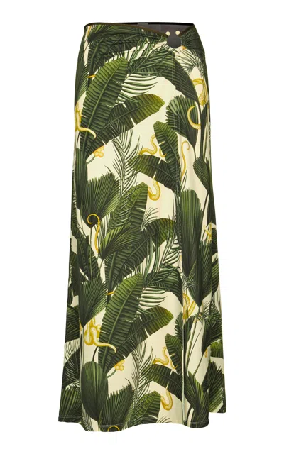 Johanna Ortiz Nuevo Destino Midi Skirt In Multi