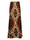 Johanna Ortiz Nuevos Territorios Printed Silk-crepe De Chine Maxi Skirt In Brown