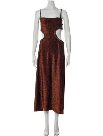 Pre-owned Johanna Ortiz Nylon Long Dress In Multi
