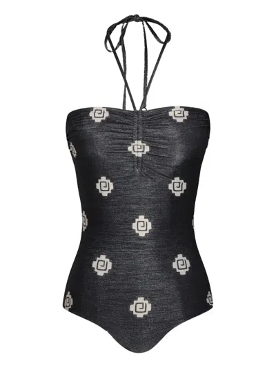 Johanna Ortiz Occasus Solis Patterned Swimsuit In Black