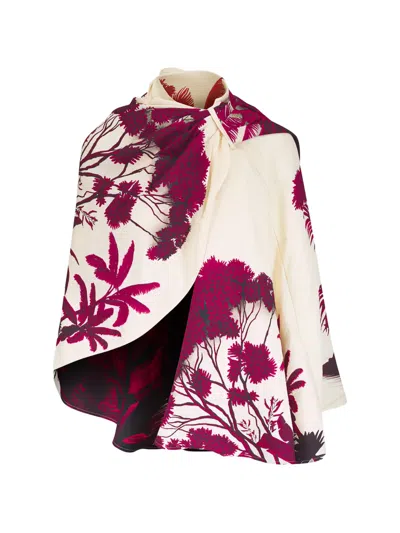 Johanna Ortiz Ocean Of Secrets Silk Cape In Neutral