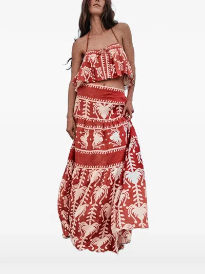 Johanna Ortiz Oceanic Floral Top In Multi