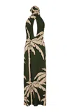 Johanna Ortiz Oceanic Mantra Printed Midi Dress In Green