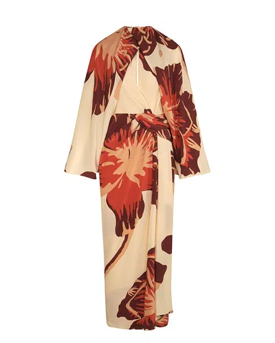 Johanna Ortiz Odyssey Silk Ankle Dress In Multi