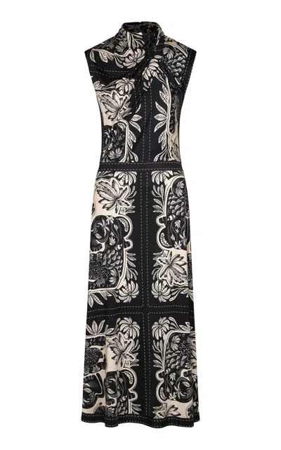 Johanna Ortiz Old School Jaguar Printed Midi Dress In Multi