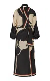 Johanna Ortiz Ollantay Silk Wrap Dress In Multi