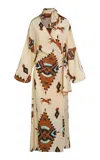 Johanna Ortiz Ollantay Silk Wrap Dress In Neutral