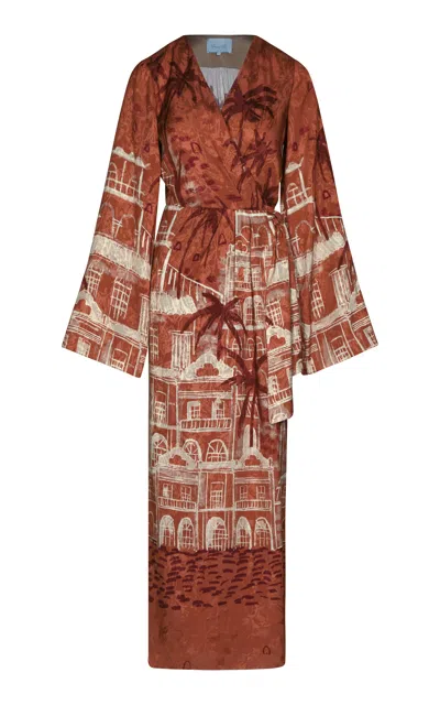 Johanna Ortiz Ollantay Wrap Dress In Brown