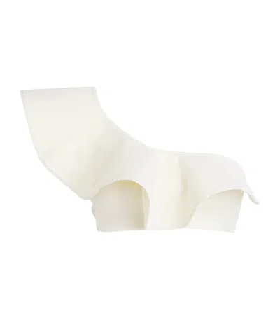 Johanna Ortiz One-shoulder Bolero Bikini Top In White